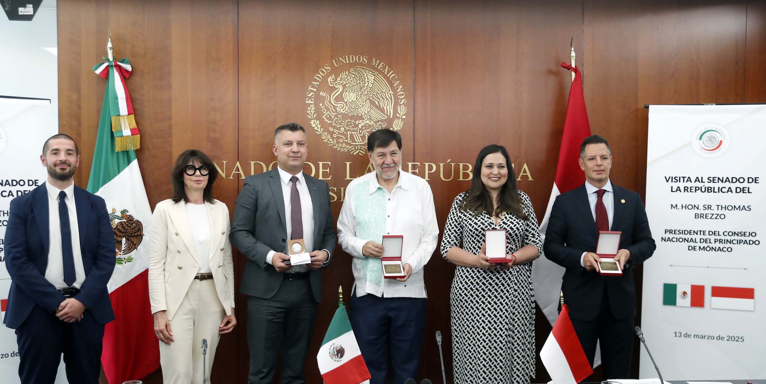 Recibe Senado visita del Consejo del Principado de Mónaco, que participará en el Foro de Mujeres Parlamentarias