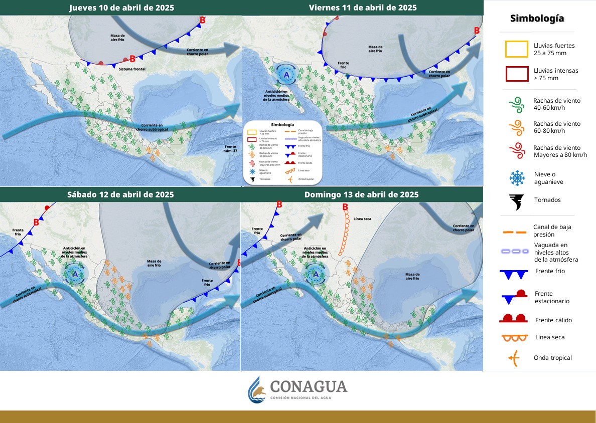 Pronostican vientos fuertes para el Istmo y Golfo de Tehuantepec durante las próximas horas