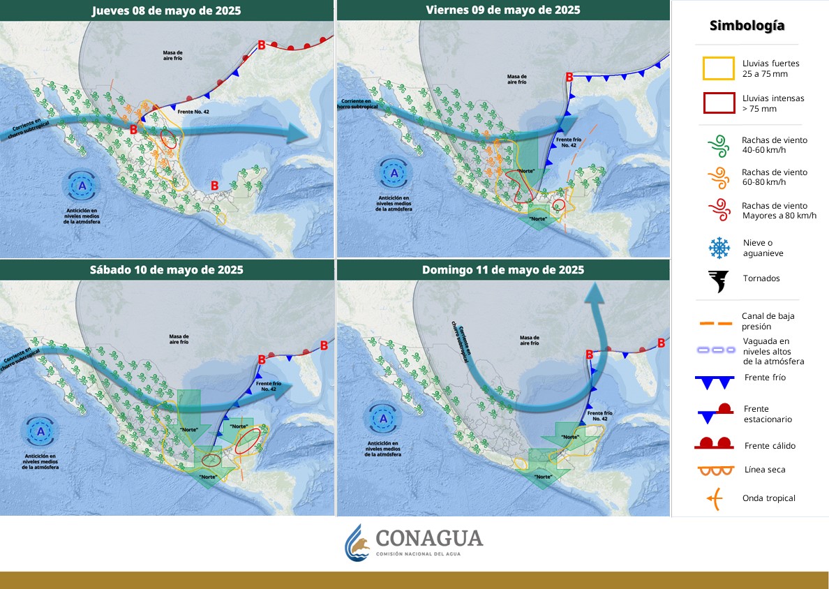 Se pronostican lluvias fuertes para esta noche en Tlaxcala, Puebla, Veracruz y Chiapas