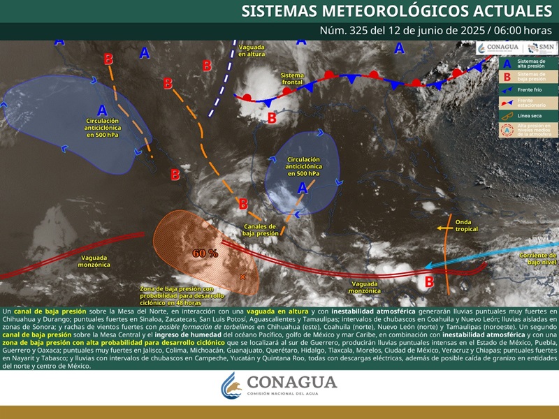 Potencial Ciclón Tropical Cuatro-E frente a costas del Pacífico: Protección Civil