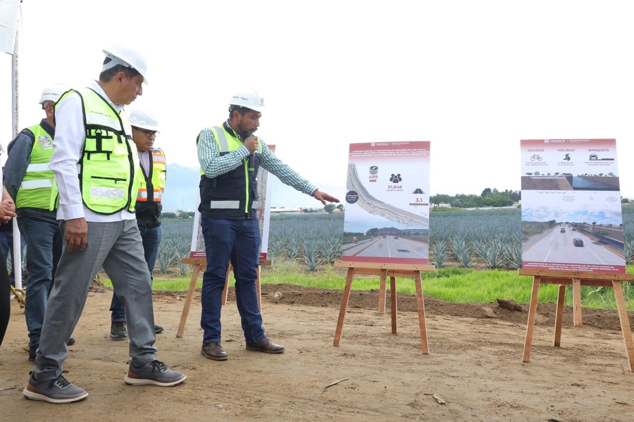 Inician construcción de nueva carretera al aeropuerto de Oaxaca sobre riberas del Río Atoyac