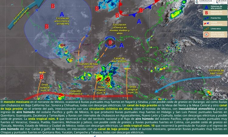 Lluvias y tormentas aisladas