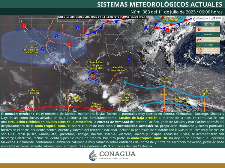 Se prevén lluvias con tormentas y posible granizo en Oaxaca