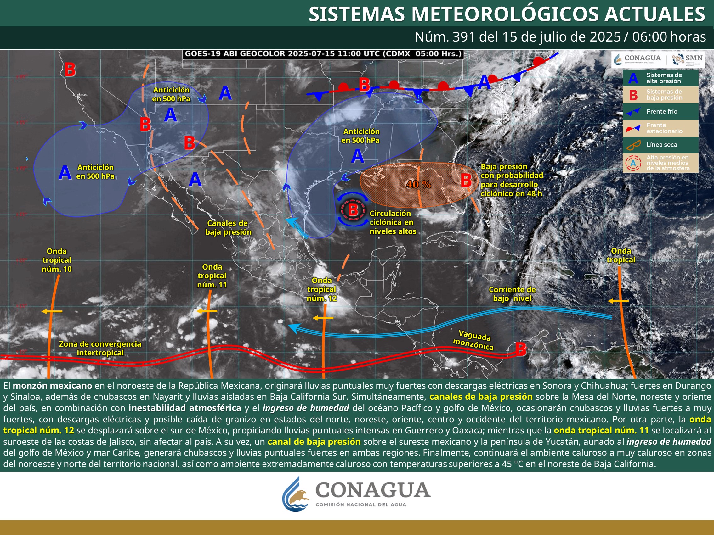Predominarán cielos nublados y lluvias en la Mixteca, Sierra Sur y Costa de Oaxaca