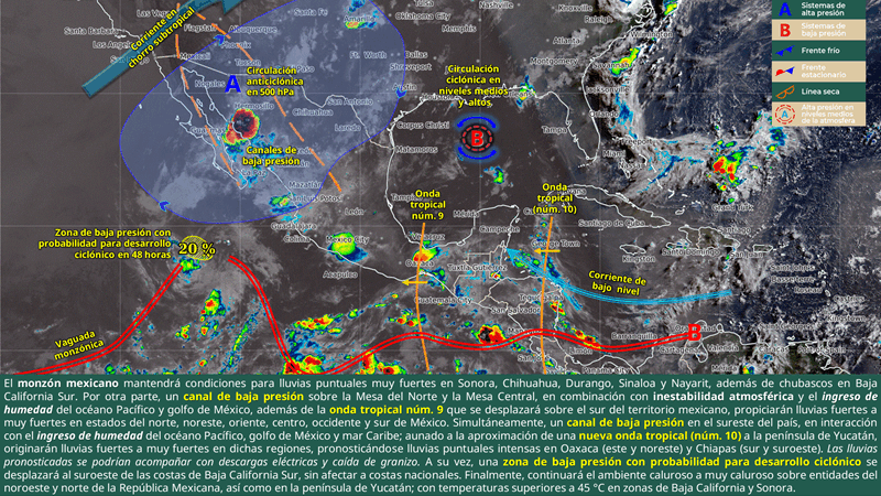 Lluvias y tormentas aisladas