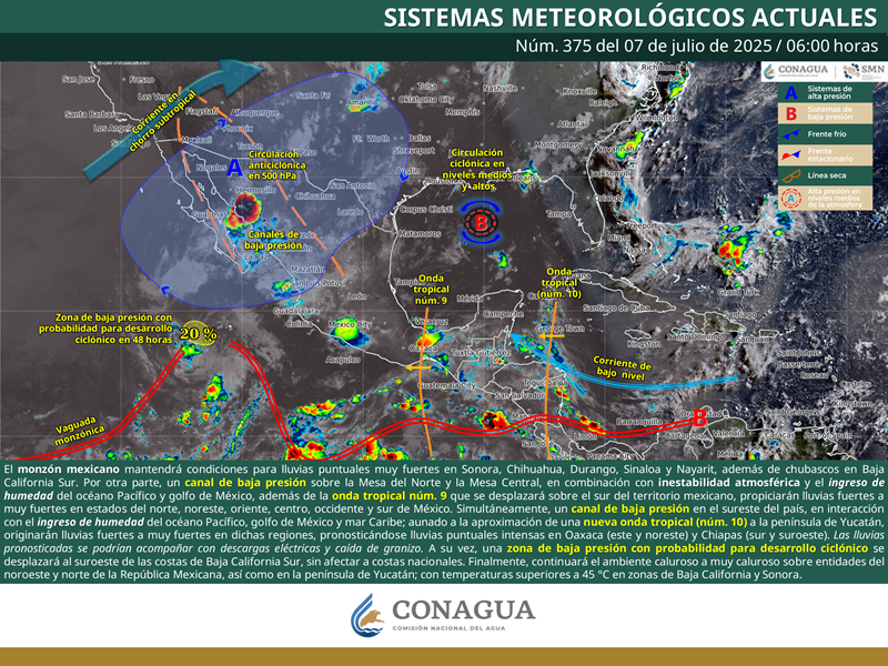 Se prevén lluvias y tormentas aisladas en gran parte de Oaxaca: Protección Civil