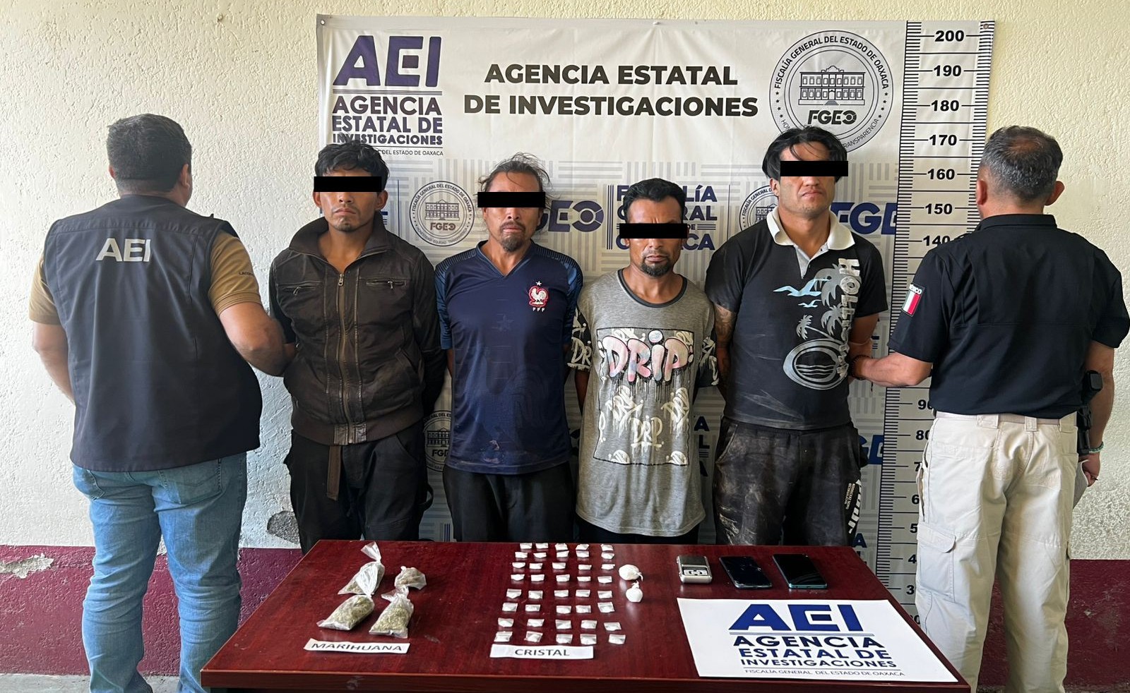 Detenidas cuatro personas por narcomenudeo en la Villa de Etla: Fiscalía de Oaxaca