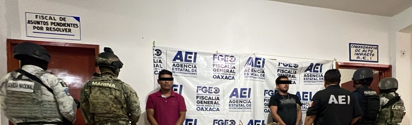 Detienen a dos personas que agredieron con armas de fuego a la AEI, durante cateos en el Istmo