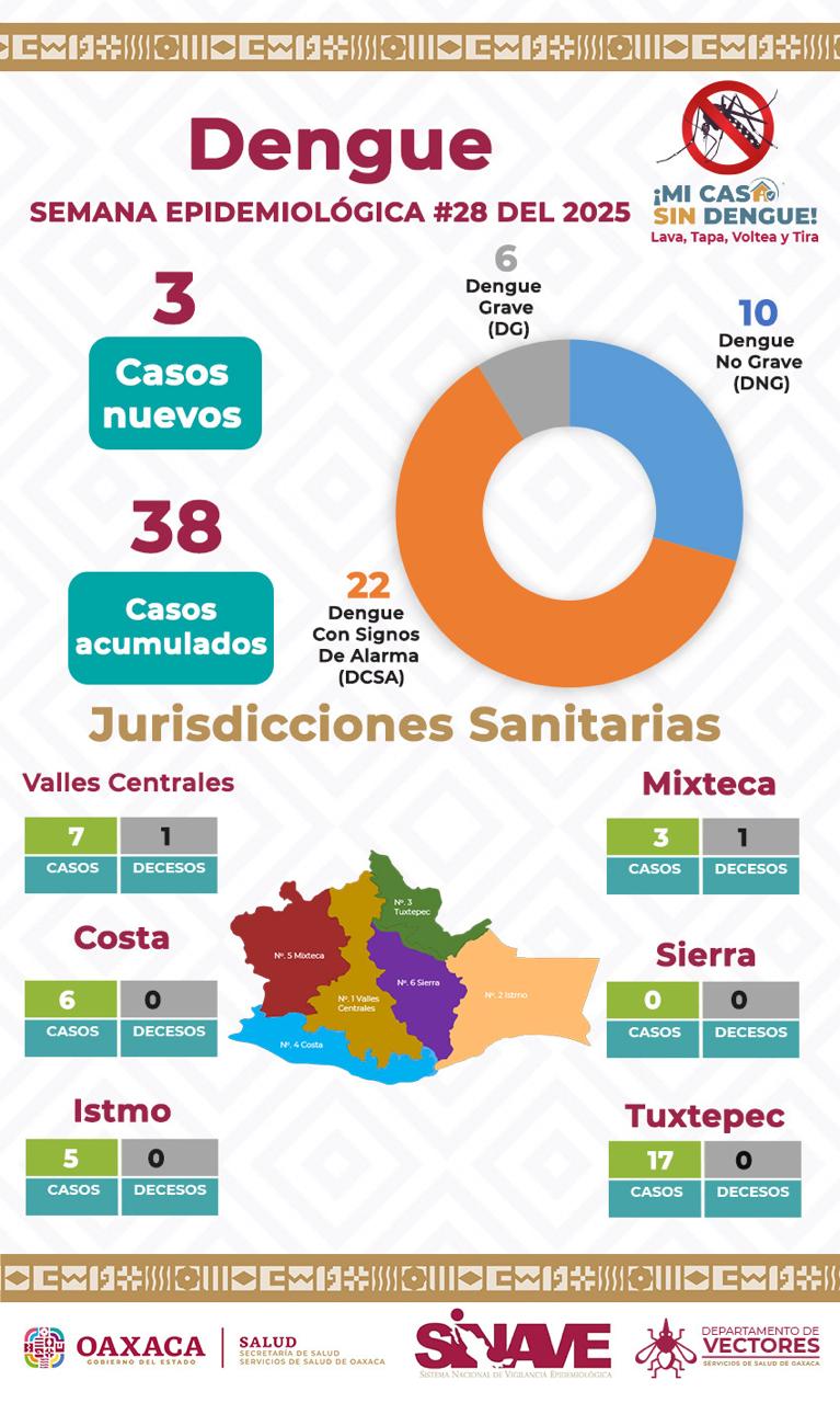 Exhortan a la población a acudir oportunamente al médico ante síntomas de dengue