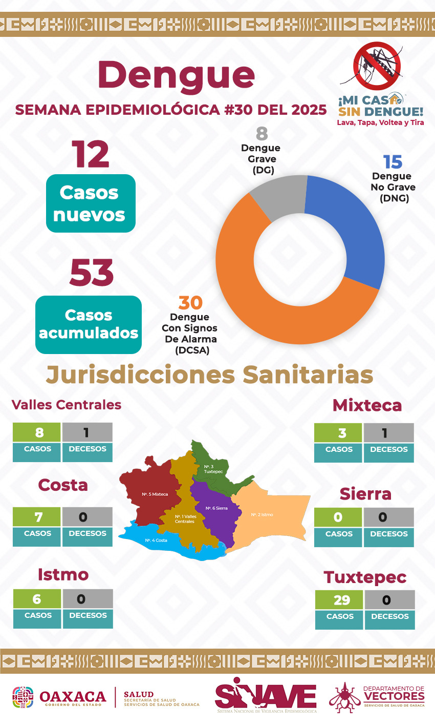 Refuerzan acciones contra el dengue en localidades de Oaxaca colindantes con Puebla