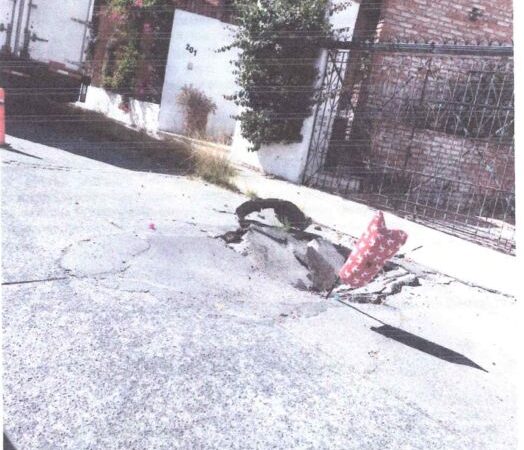 Crisis de baches y socavón