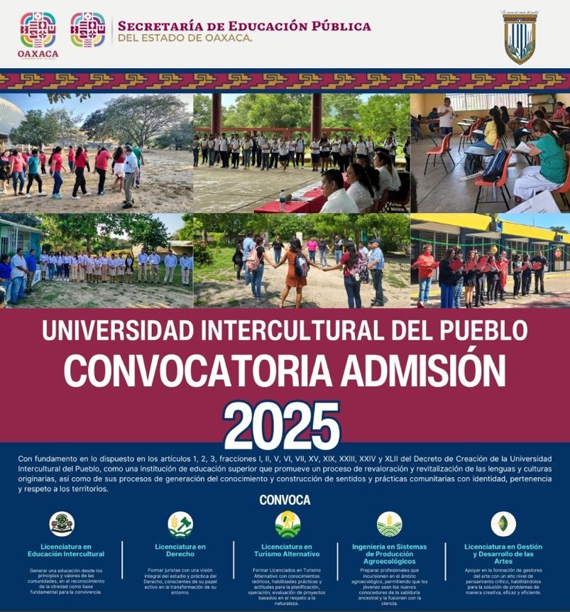 Abre Universidad Intercultural del Pueblo fechas de inscripción en sus unidades académicas
