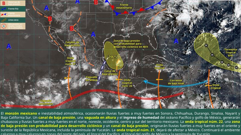 Persistirán lluvias y tormentas