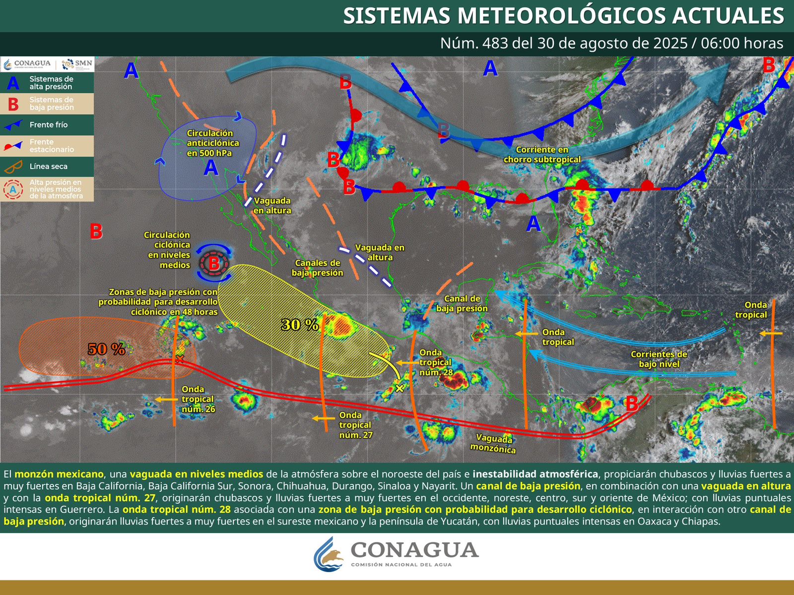 Prevén lluvias con tormentas, rachas de viento y niebla densa en regiones de Oaxaca