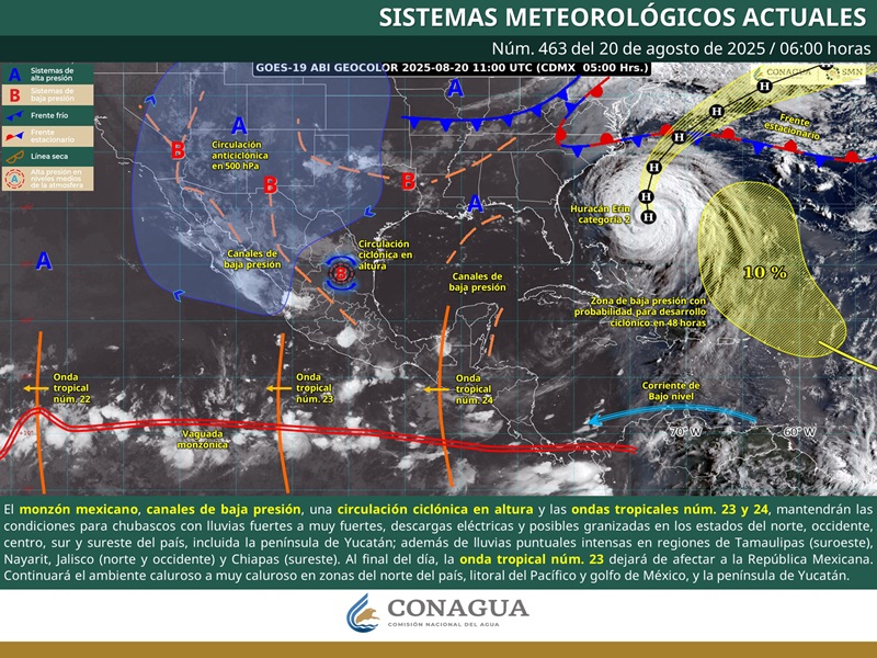 Pronostican tormentas con mayor riesgo en la Sierra Sur y laderas cercanas a la Costa oaxaqueña