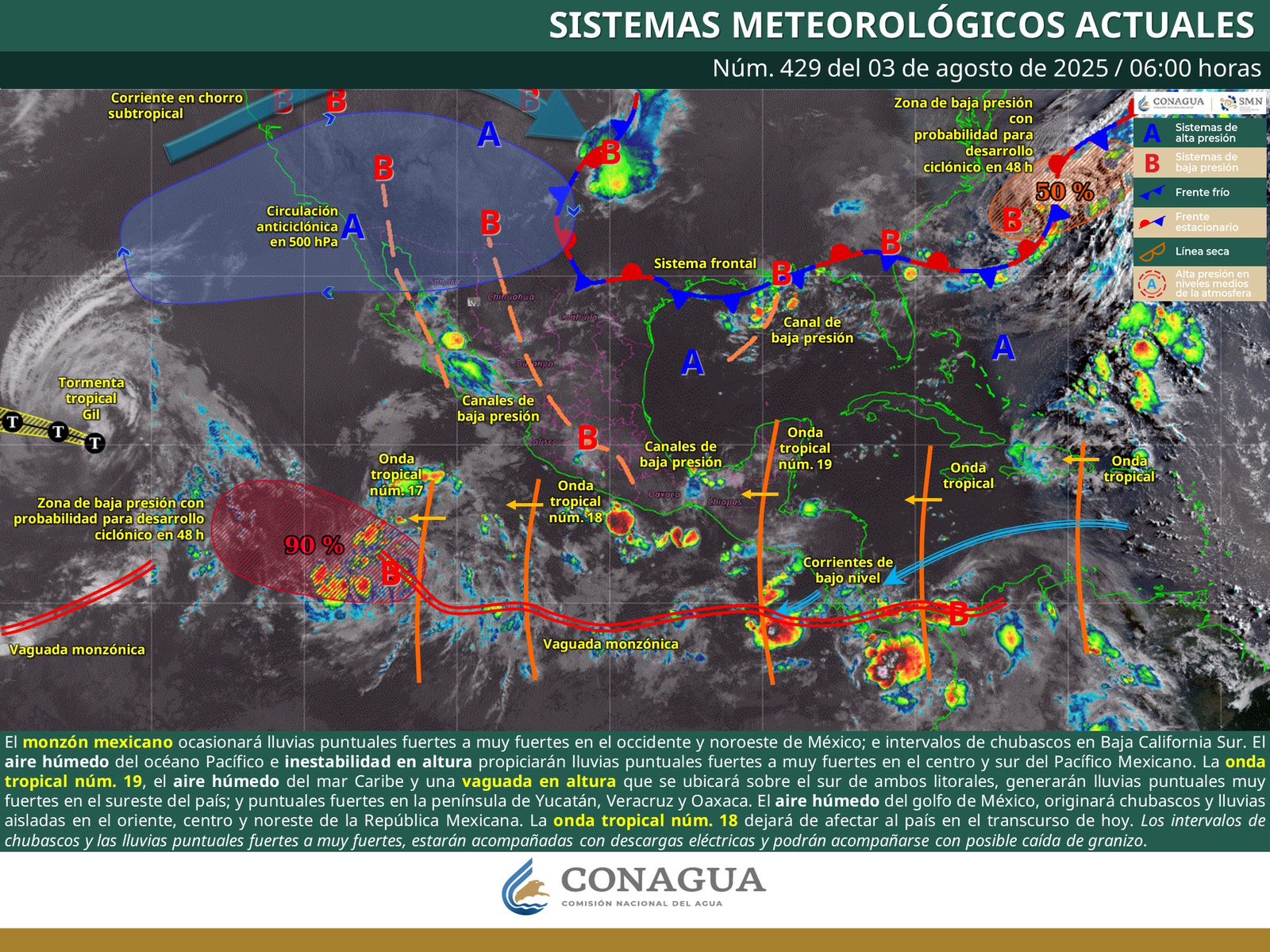 Persisten lluvias de intensidad variable en el estado de Oaxaca