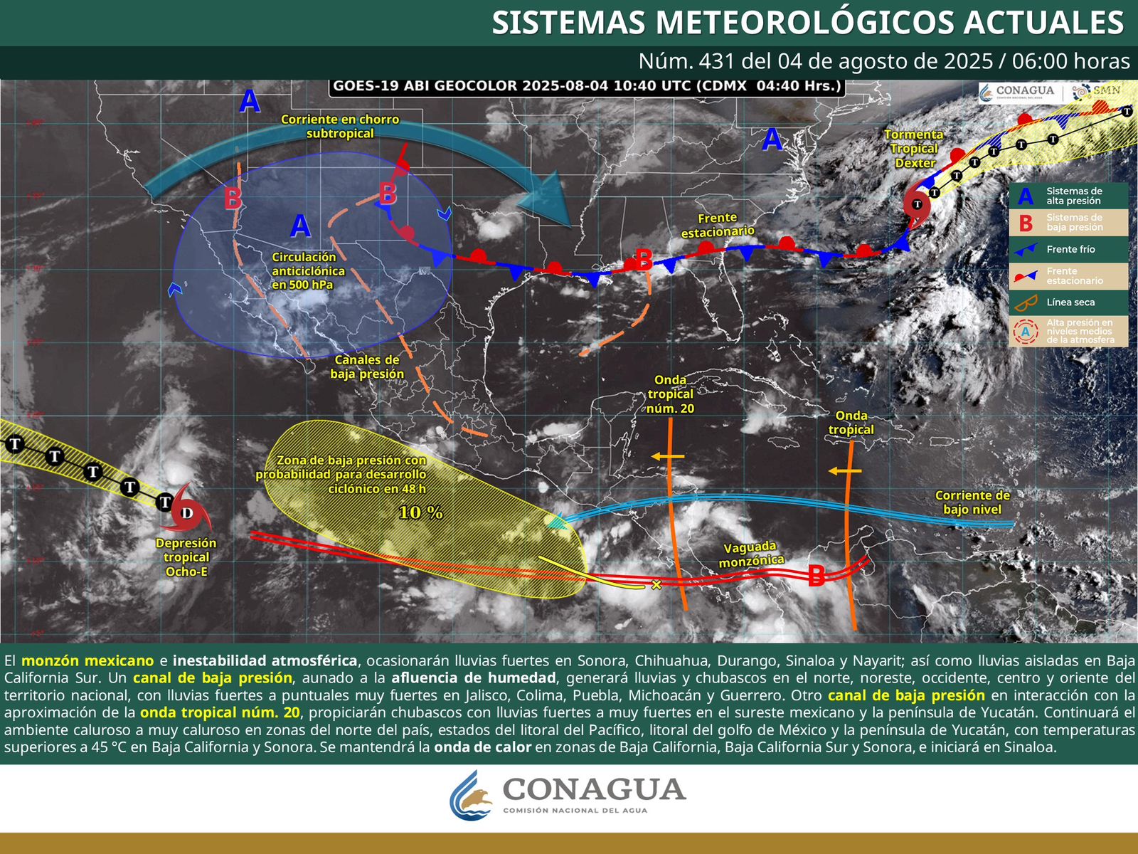 Dejará Onda Tropical número 20 lluvias y tormentas aisladas de corta duración en Oaxaca