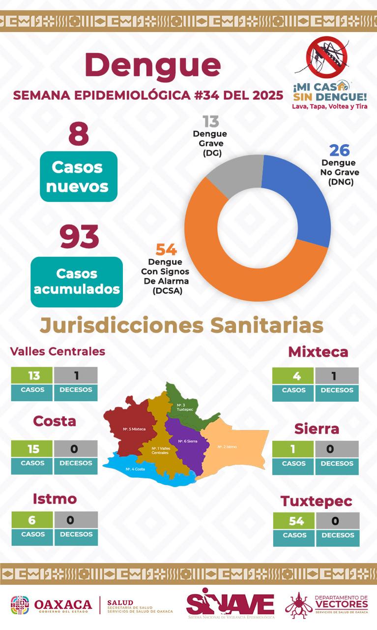Registran 47% de positividad de larvas de mosquitos en viviendas de 53 municipios: SSO