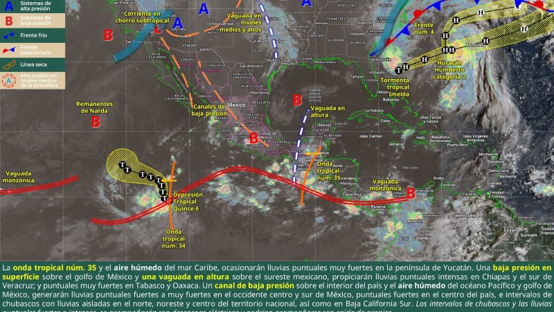 Continuarán las lluvias
