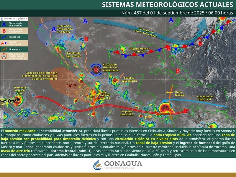 Generará Onda Tropical 29 lluvias y tormentas en zonas montañosas de Oaxaca