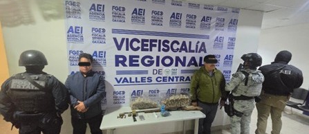 Detienen a cuatro personas, durante cateos en Miahuatlán de Porfirio Díaz; aseguran drogas y huevos de tortuga