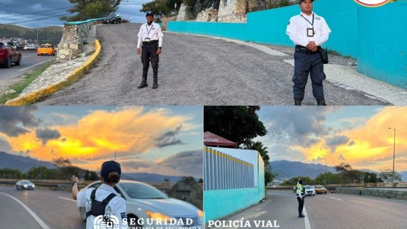 Refuerza Policía Vial Estatal operativo por fiestas patrias en Oaxaca de Juárez
