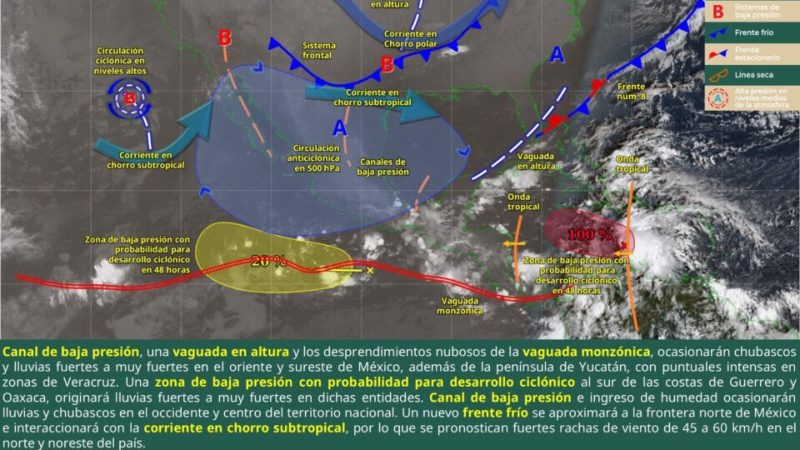 Lluvias con chubascos aislados