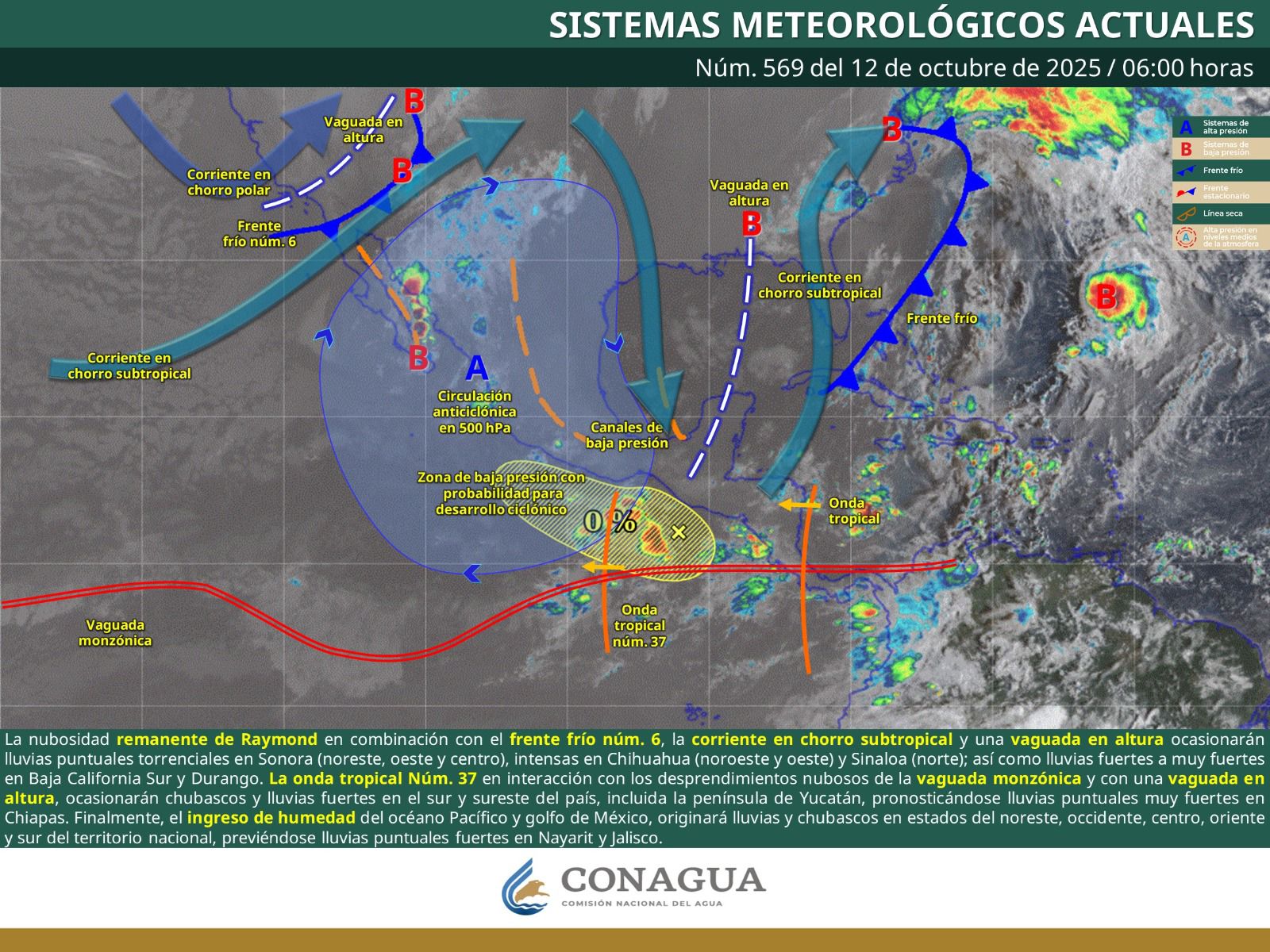 Se prevén lluvias de variable intensidad en la Sierra Sur y Costa de Oaxaca