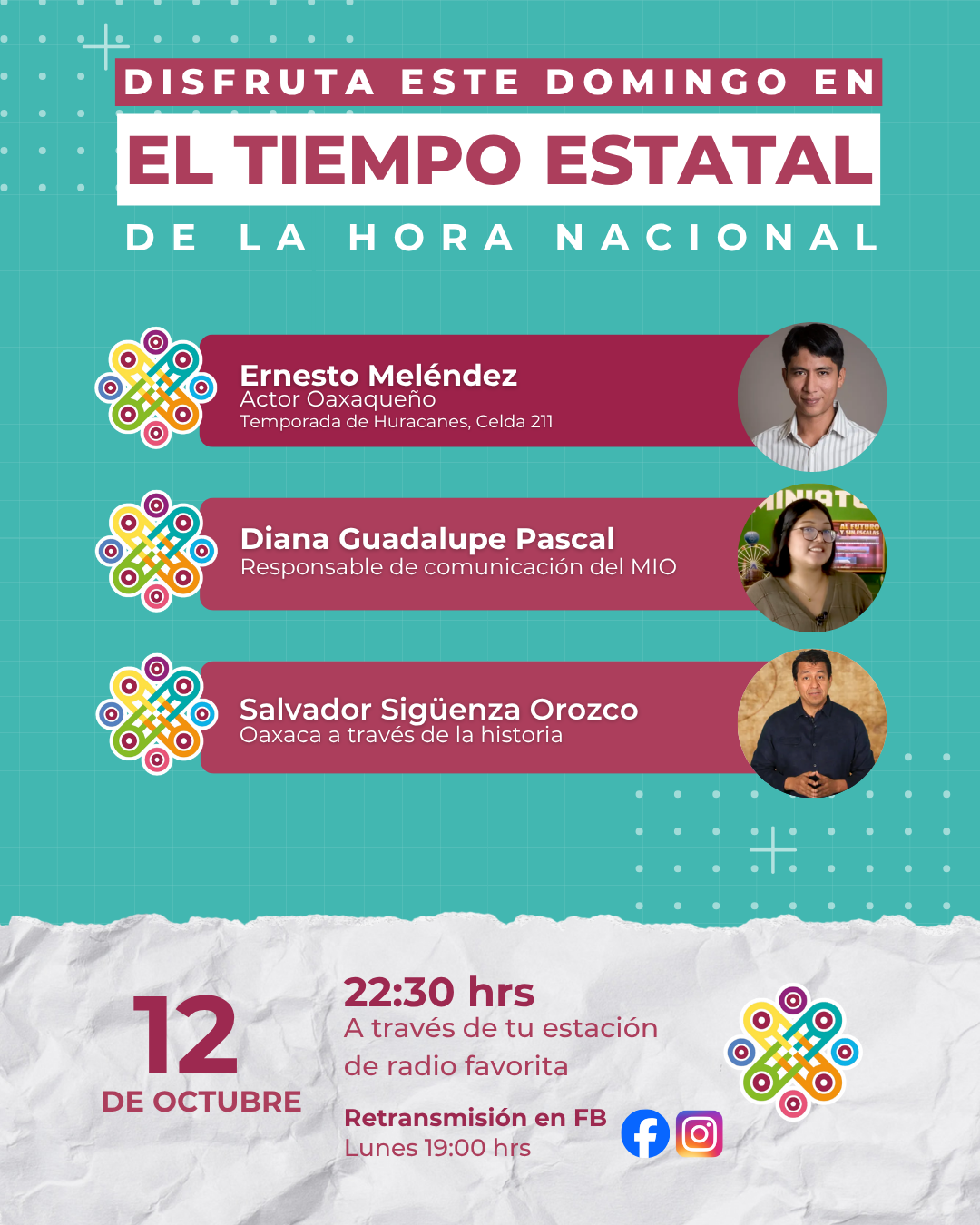 La cultura, talento e historia de Oaxaca se compartirán este domingo en El Tiempo Estatal de la Hora Nacional