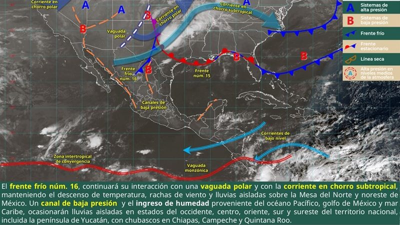 Ligero descenso de temperatura