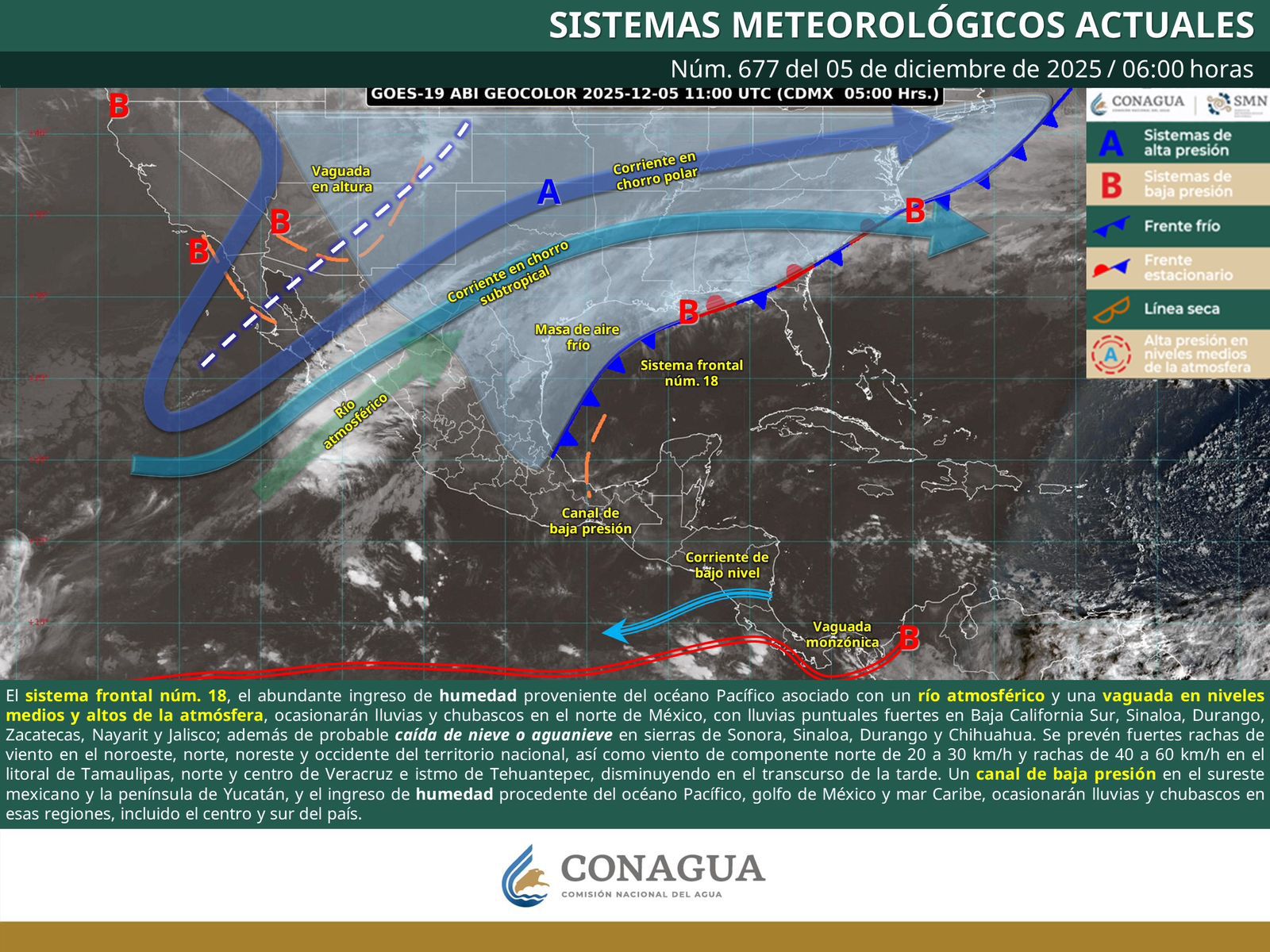 Pronostican lluvias con chubascos aislados en la Cuenca del Papaloapan y algunas áreas de la Sierra de Flores Magón