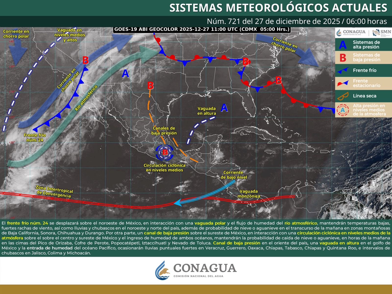 Amplio techo nuboso y episodios de lluvias y lloviznas afectarán el territorio oaxaqueño
