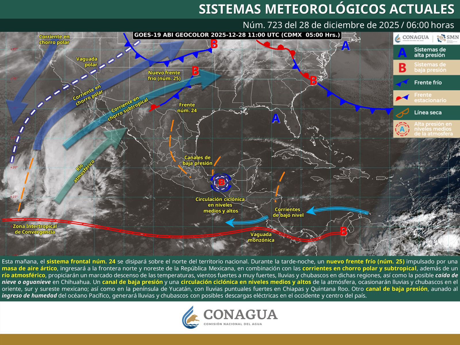 Lluvias ligeras y aisladas en Oaxaca; Seguirá viento del norte con intensidad moderada y rachas ocasionalmente fuertes en oriente del Istmo