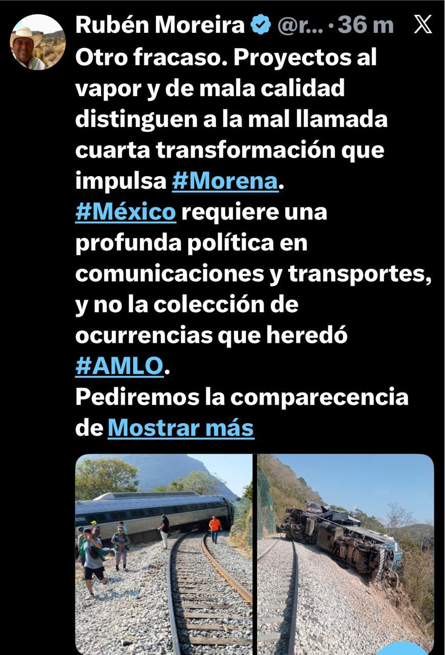 Lamentan legisladores la pérdida de vidas tras lo ocurrido en el Tren Interoceánico; Exigen investigación exhaustiva