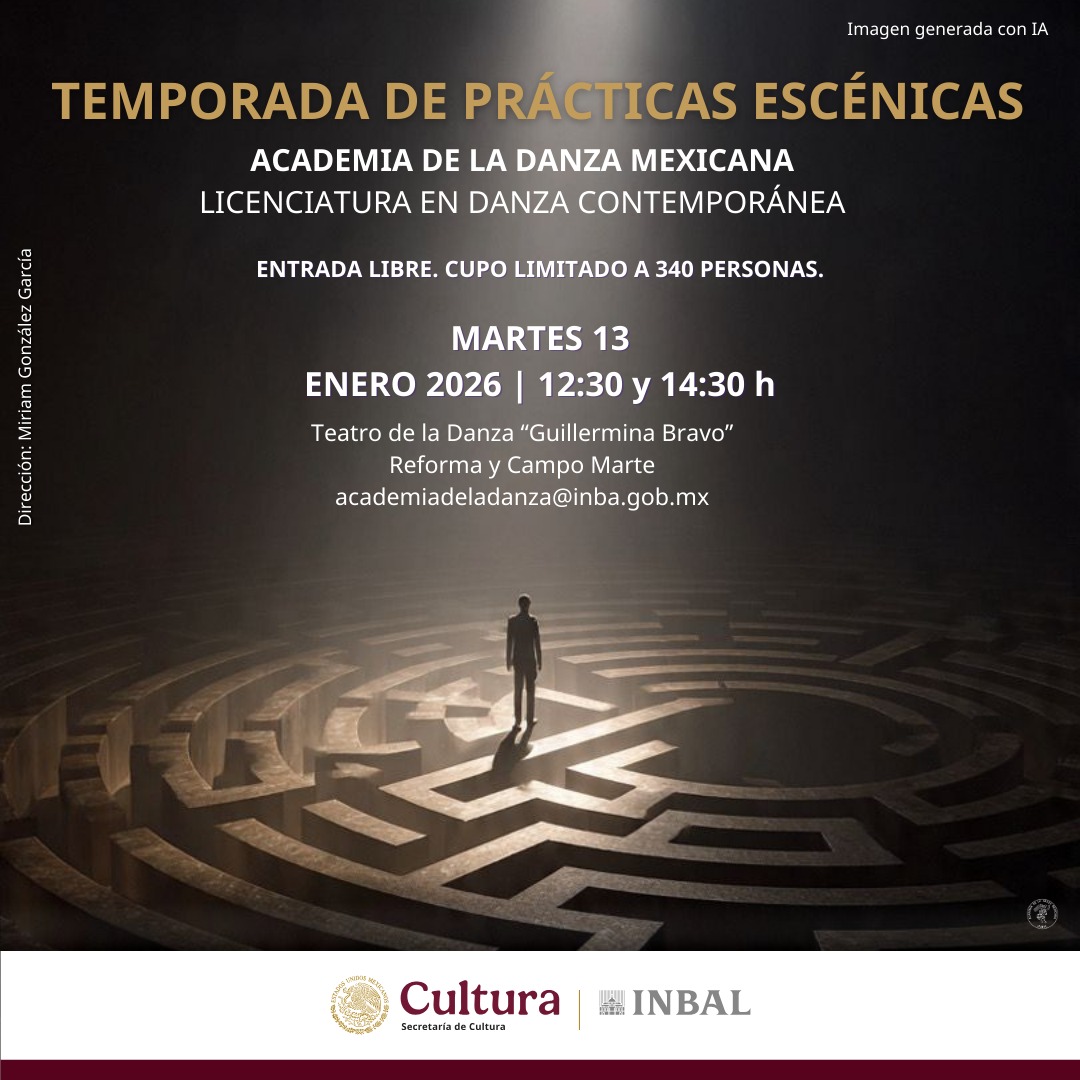 Presenta Academia de la Danza Mexicana su temporada de prácticas escénicas 2026