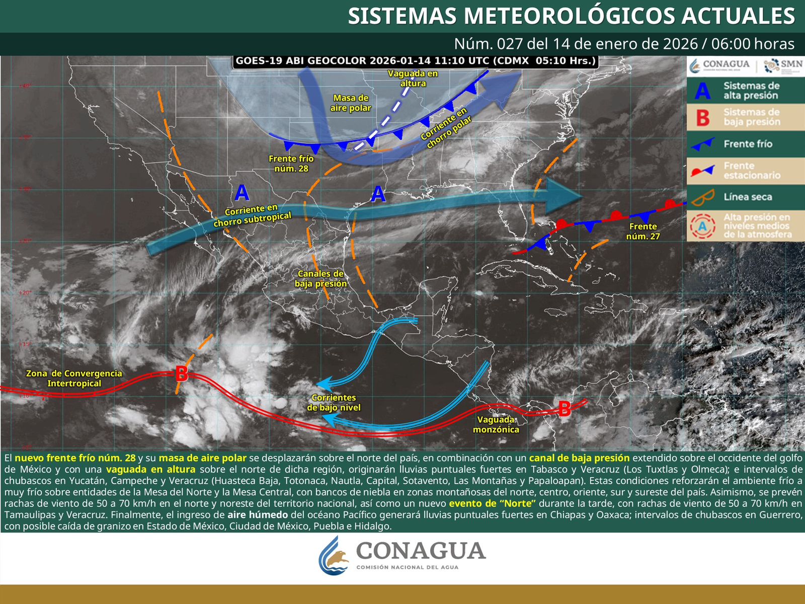 Continúa ambiente frío, vientos moderados a fuertes y lluvias aisladas en Oaxaca
