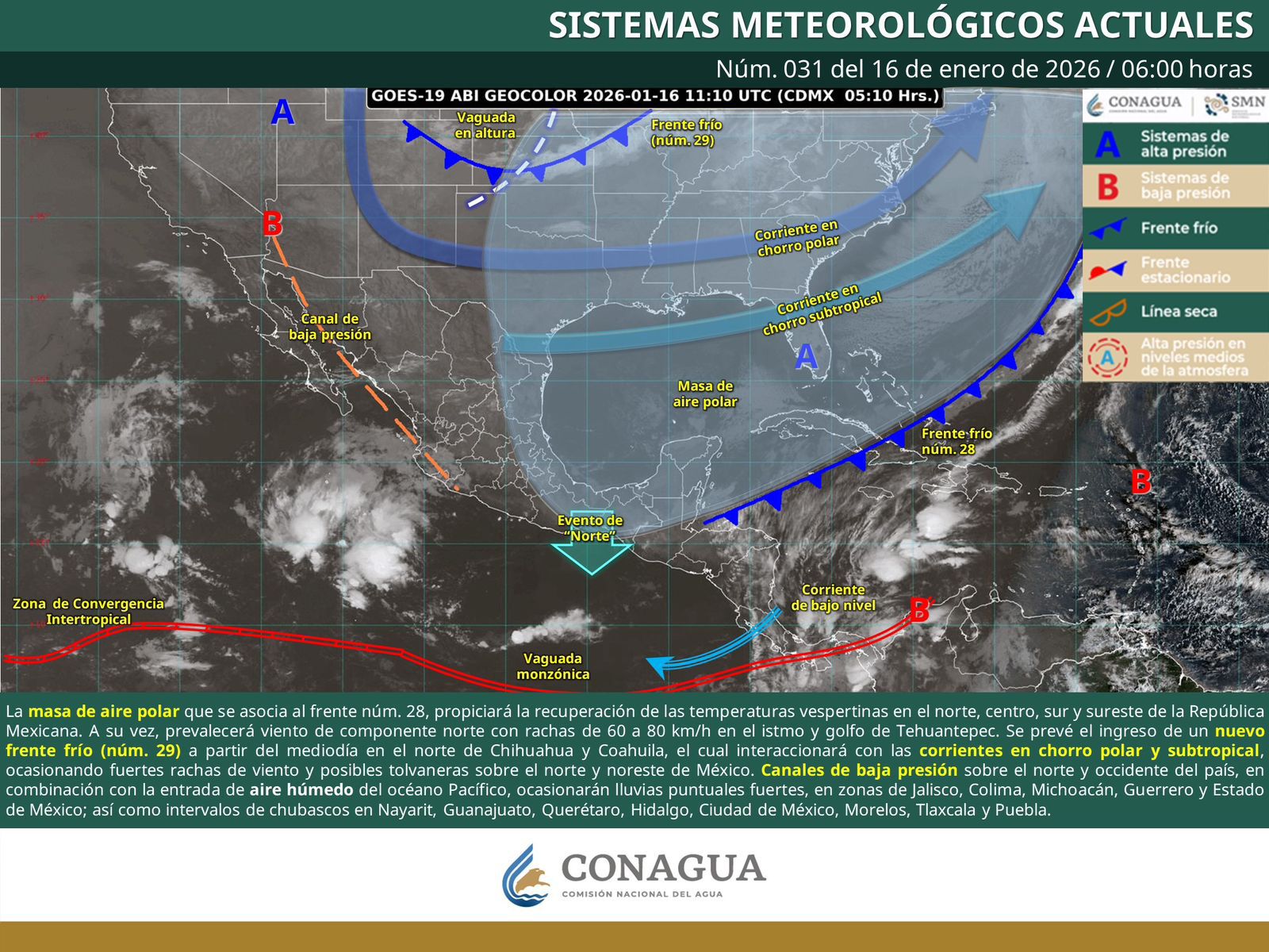 Exhorta Protección Civil a tomar precauciones durante fin de semana por bajas temperaturas y evento de norte