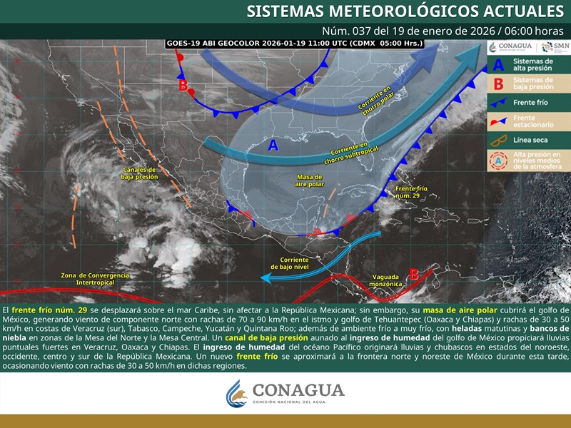 Prevé Protección Civil mejora en las condiciones meteorológicas en Oaxaca