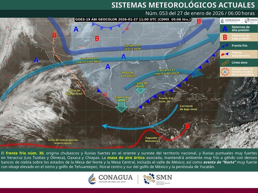 Persistirá inestabilidad atmosférica con lluvias en la mitad norte de Oaxaca