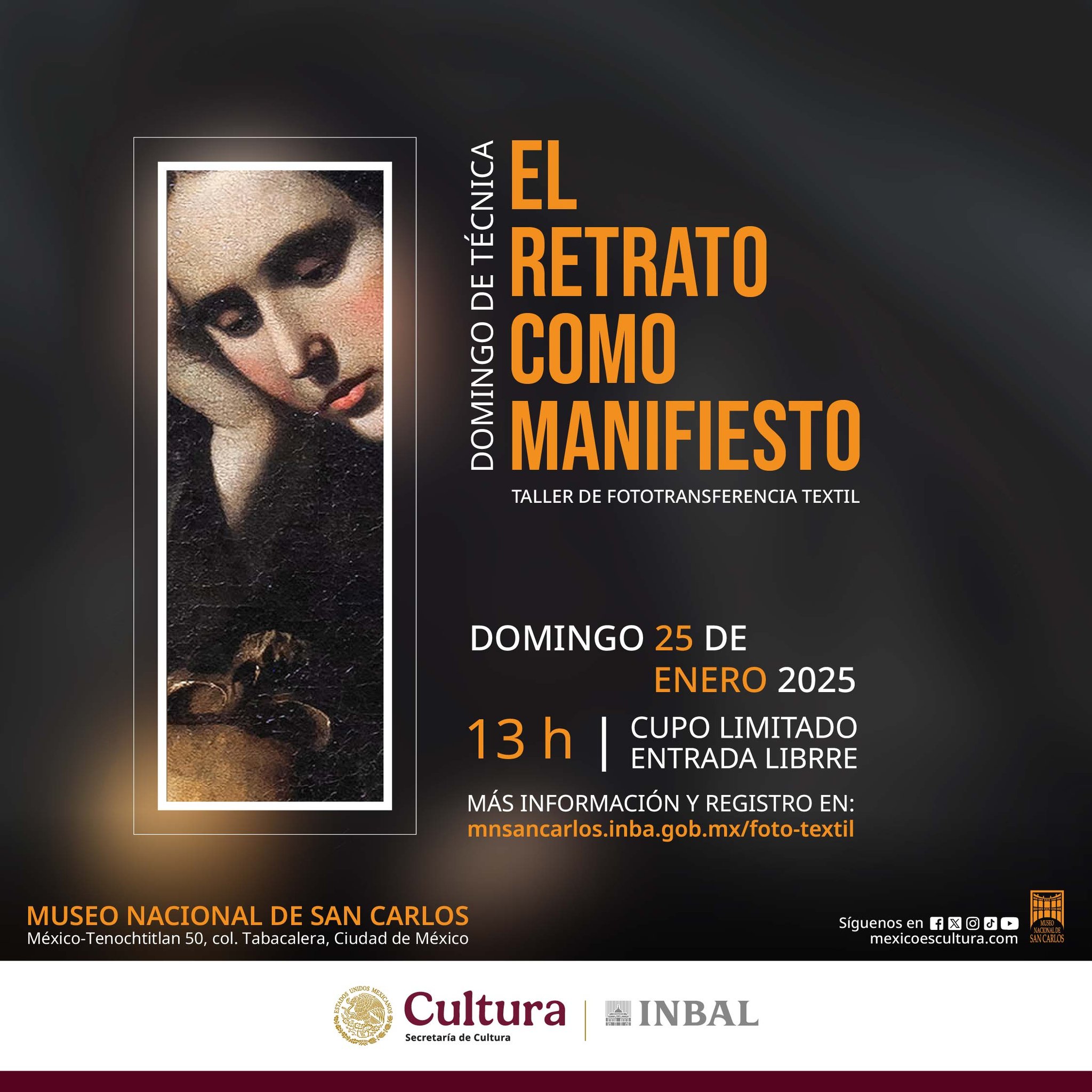 Ofrecerá Museo Nacional de San Carlos taller de fototransferencia textil