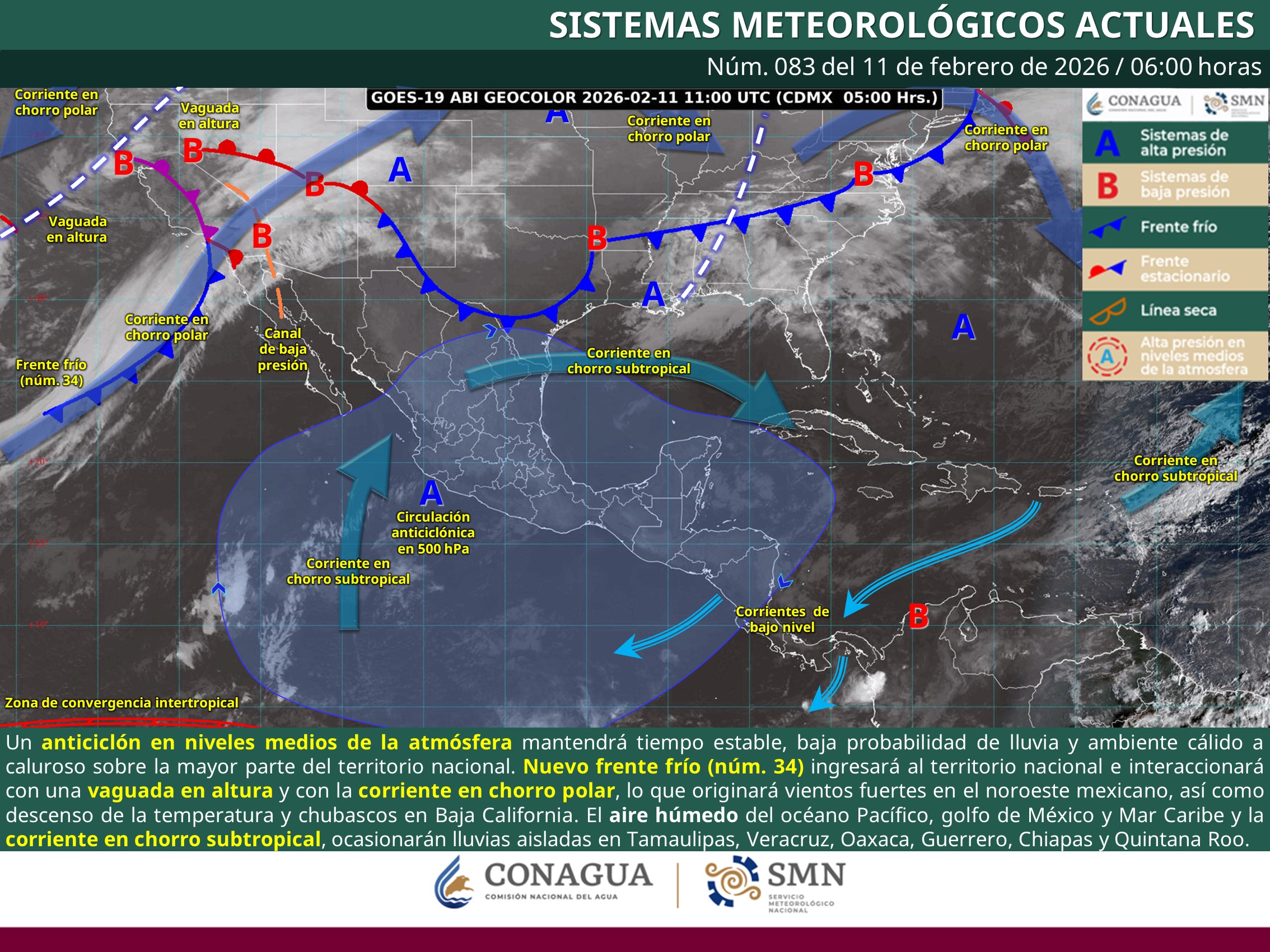 Se mantendrá tiempo estable con atmósfera seca, calima matutina y alta radiación solar en Oaxaca