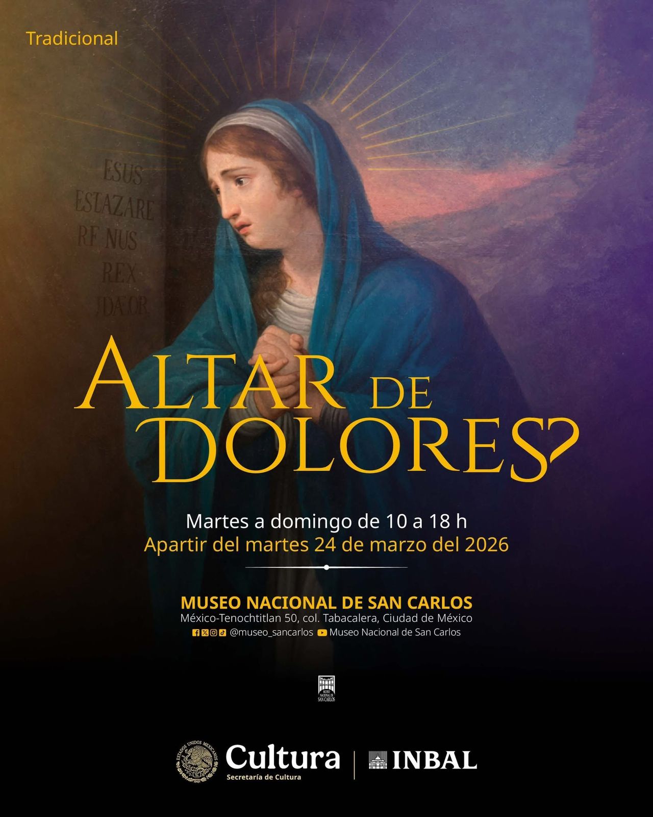 Altar de Dolores en el Museo Nacional de San Carlos: Preservando esta tradición