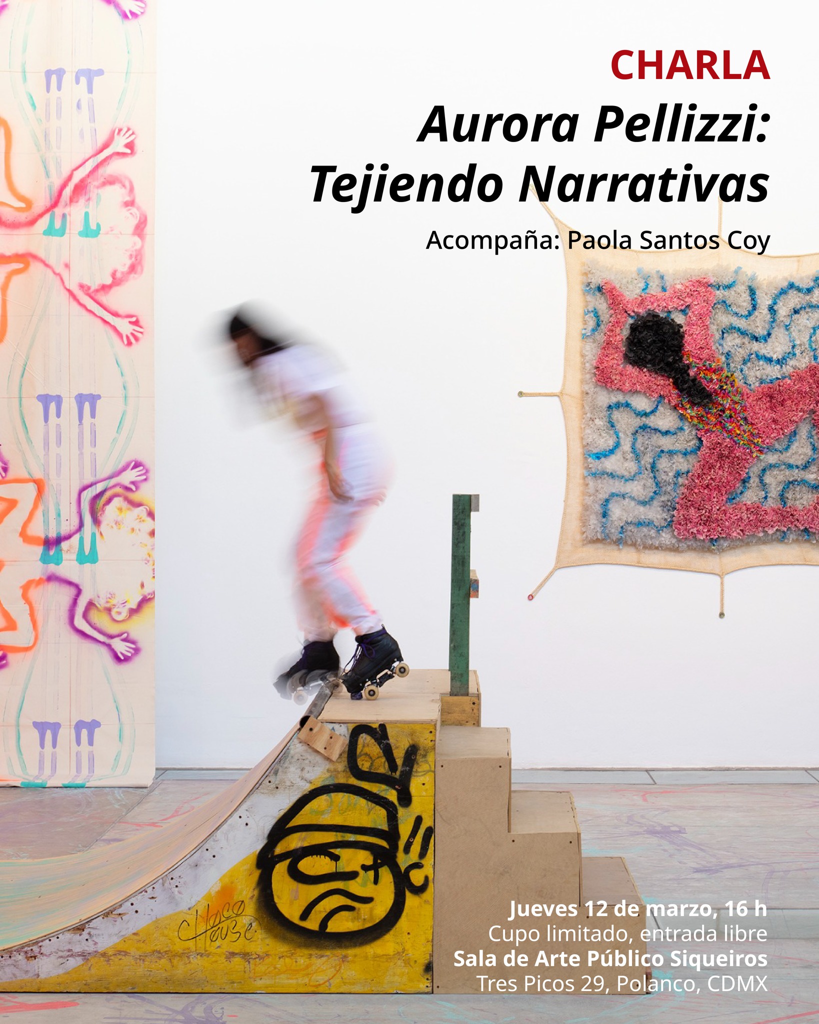 Ofrecerá Aurora Pellizi charla sobre su práctica artística en la Sala de Arte Público Siqueiros