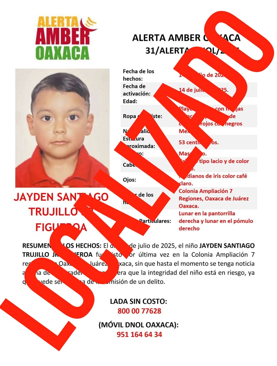 Recuperan a niño con reporte de no localizado y logran su reunificación familiar