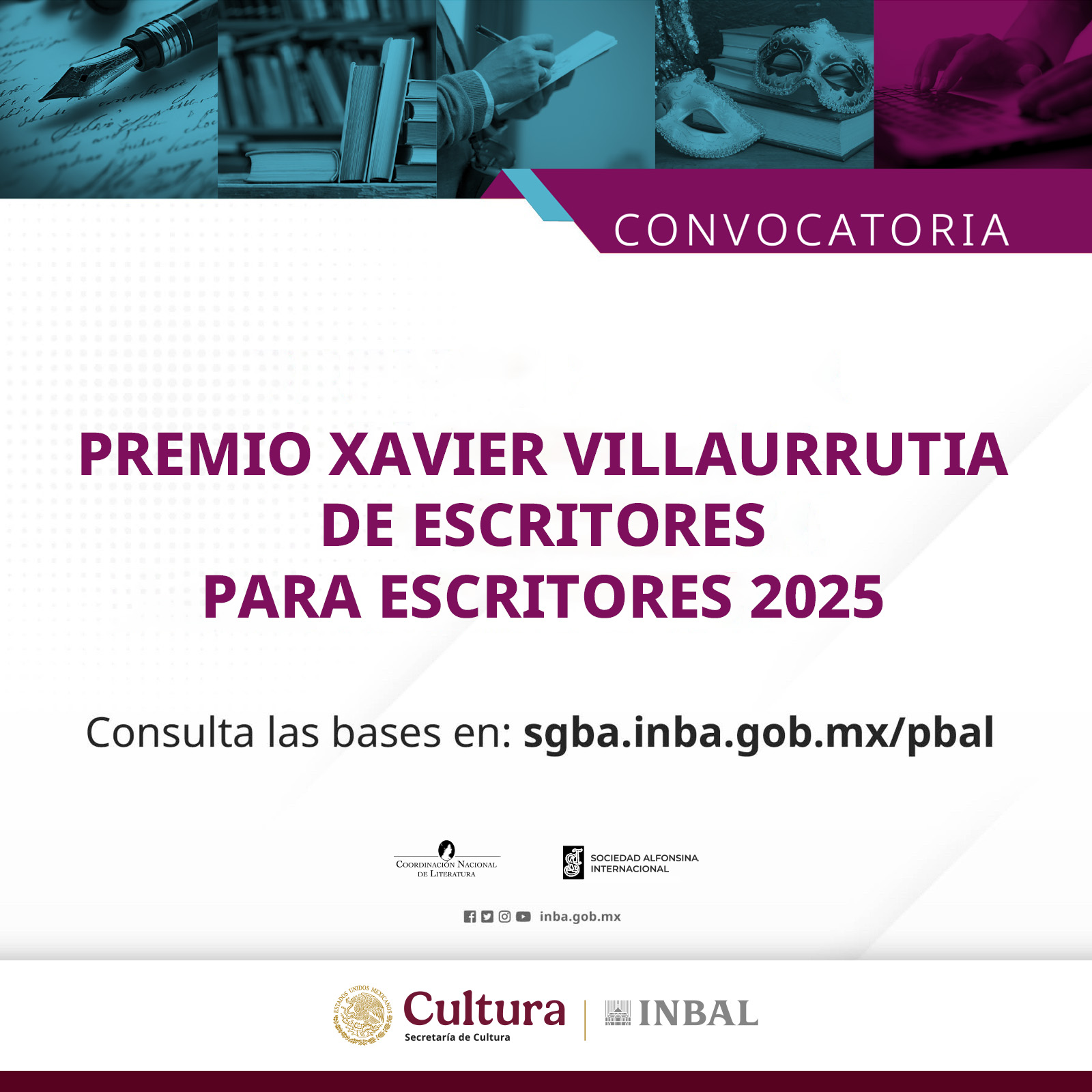 Abre la convocatoria para el premio Xavier Villaurrutia de escritores para escritores 2025