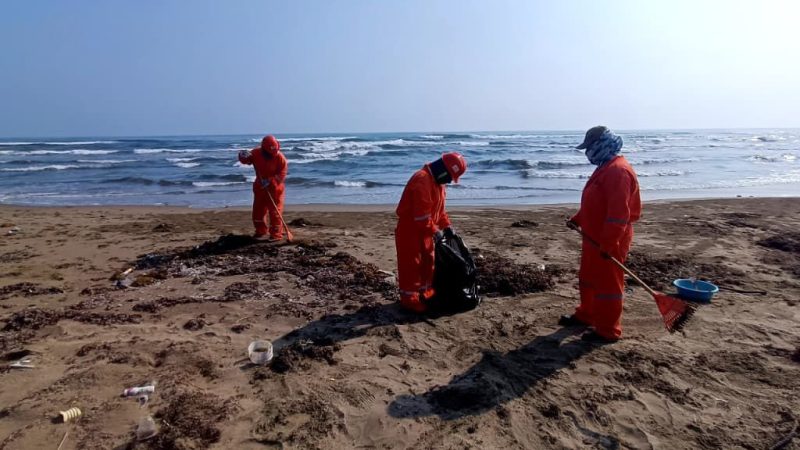 Limpieza en playas del Golfo