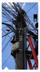 Cableado aéreo en desuso