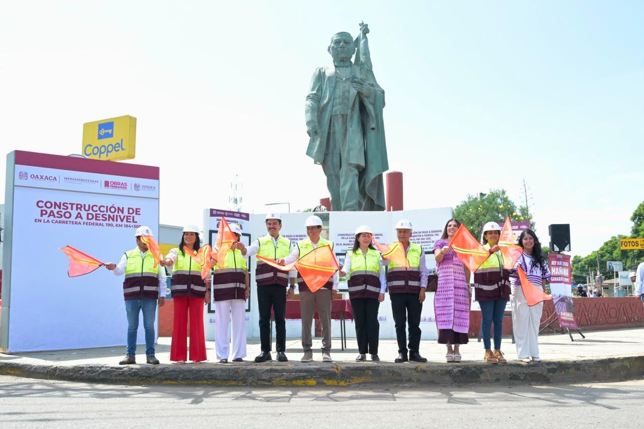Arranca obra del paso a desnivel en la Carretera Federal 190 kilómetro 184+300