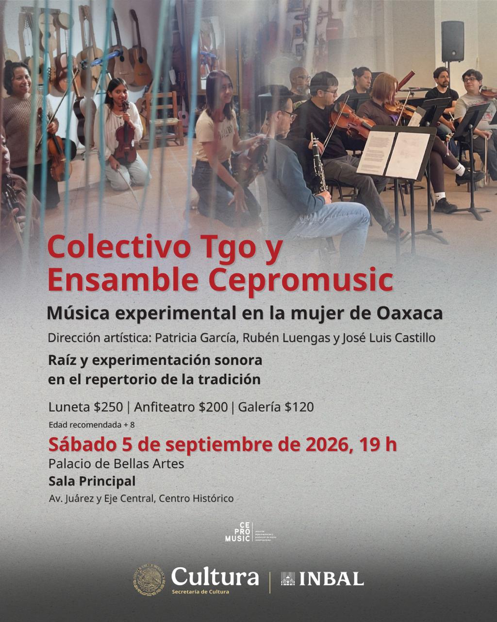 Acogerá Palacio de Bellas Artes diálogo entre la música experimental y las tradiciones de Oaxaca