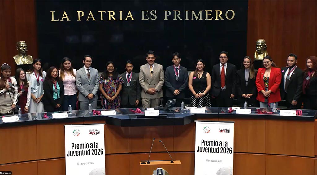 Entregan en el Senado de la República Premio a la Juventud 2026